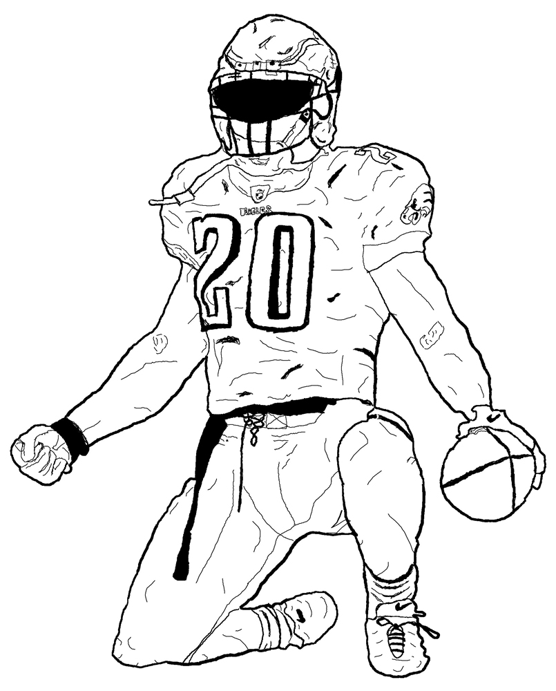 zombie football player coloring pages - photo #14